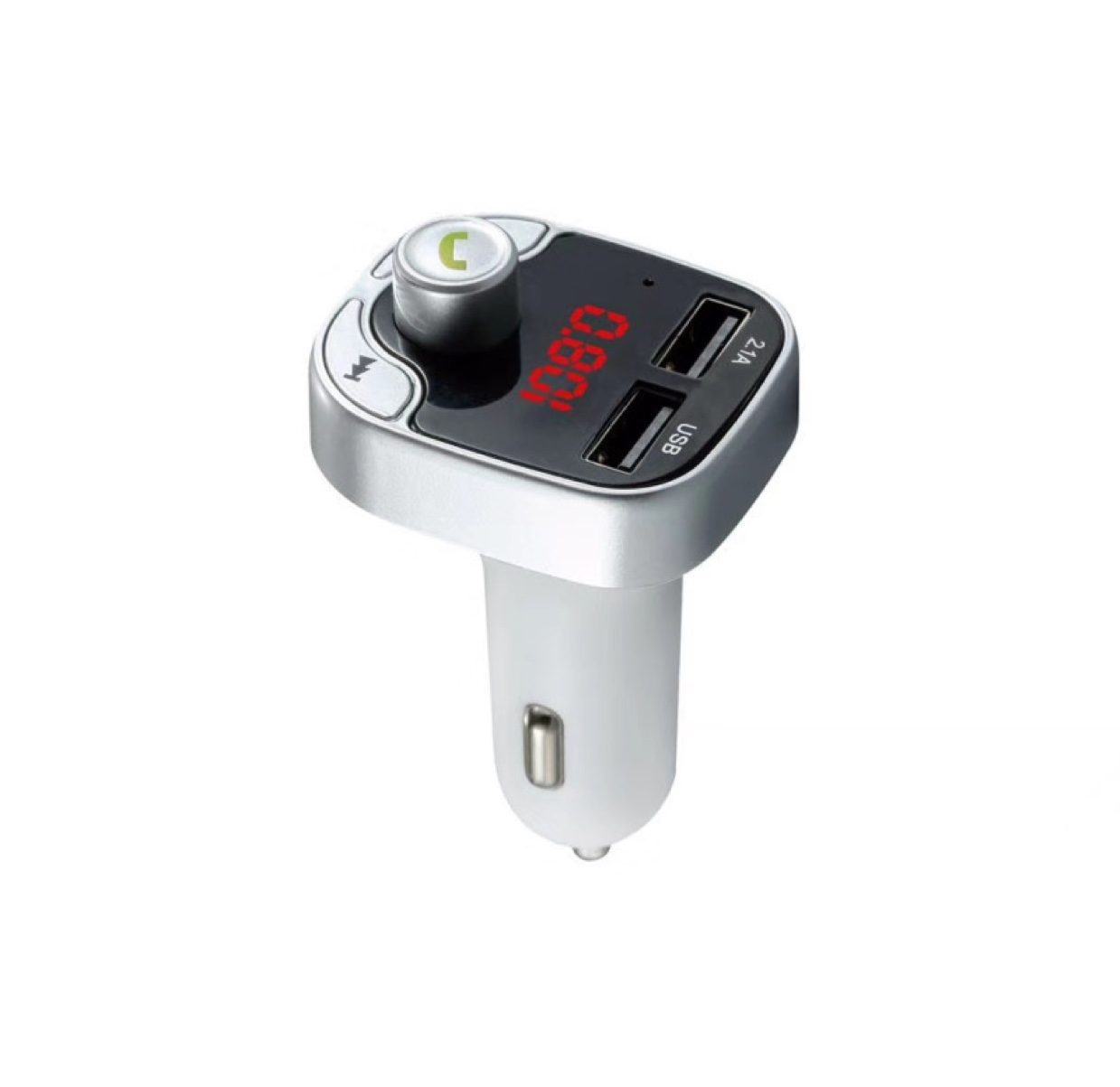 X8车载蓝牙fm发射器 车载蓝牙免提mp3 TF卡U盘充电2.1A车充