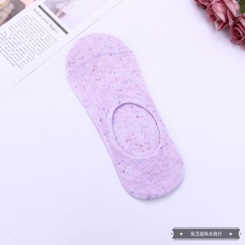 厂家现货直销 女款时尚多彩清新配色防滑船袜 夏季薄款隐形浅口袜产品图