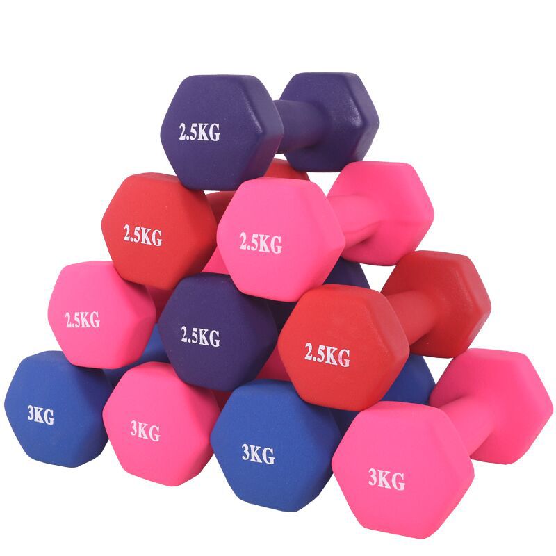 Direct selling dumbbell fitness equipment Ladies thin arm household commercial fitness 0.5kg soaked in glossy dumbbells thumbnail