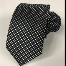 黑白色小格子男士领带适用于西装衬衫领带