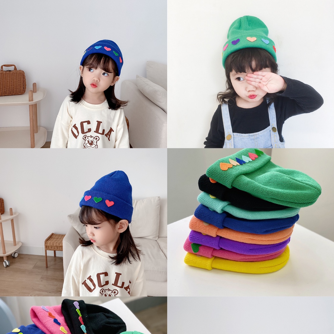 Children's Autumn And Winter Ear-Protection Overhead Hat Double Thin Korean Version Of The Boy's Elastic Hem Baby Knitted Hat