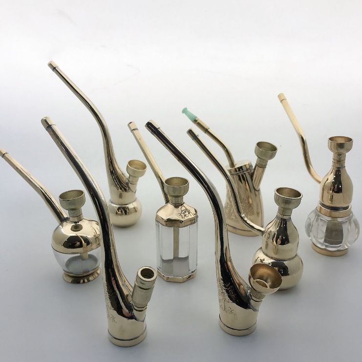 水烟壶全套水烟筒水烟斗纯铜加厚白铜复古老式水烟袋烟丝多重过滤