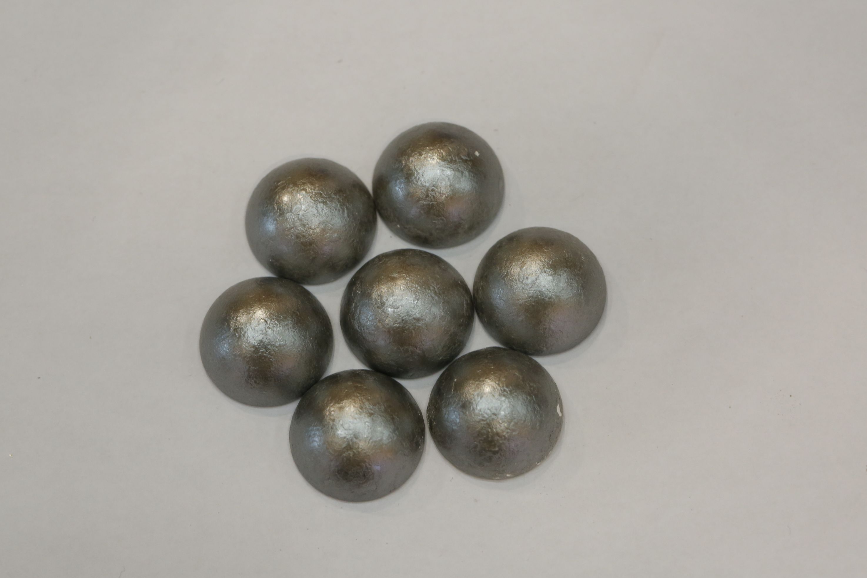 Snow bead half face round bead 25MM gun black thumbnail