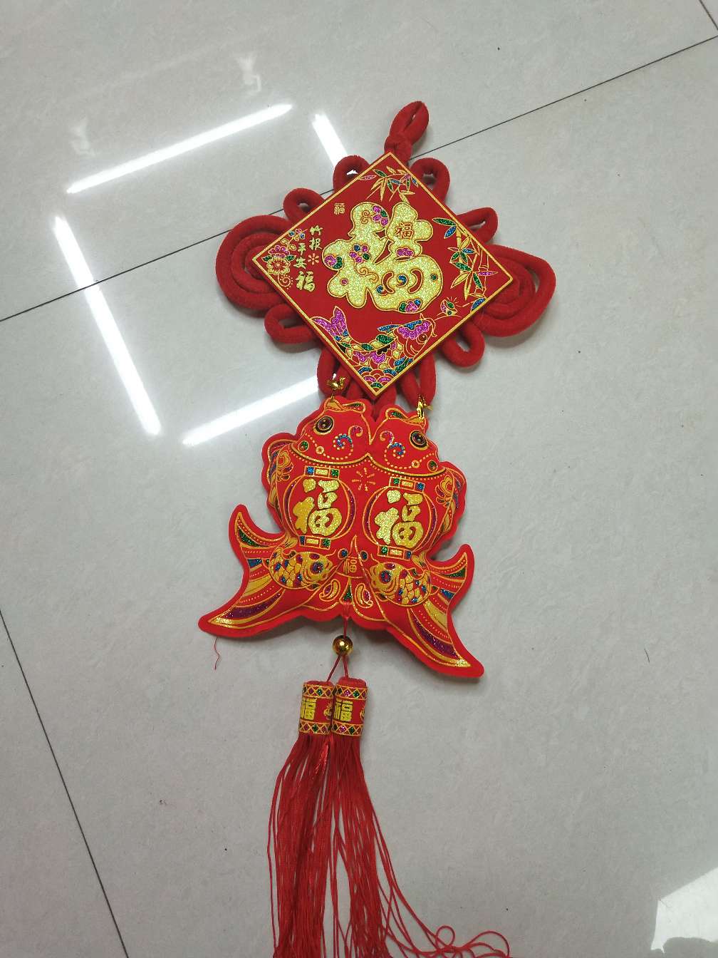 12 printed boards hanging Double fish