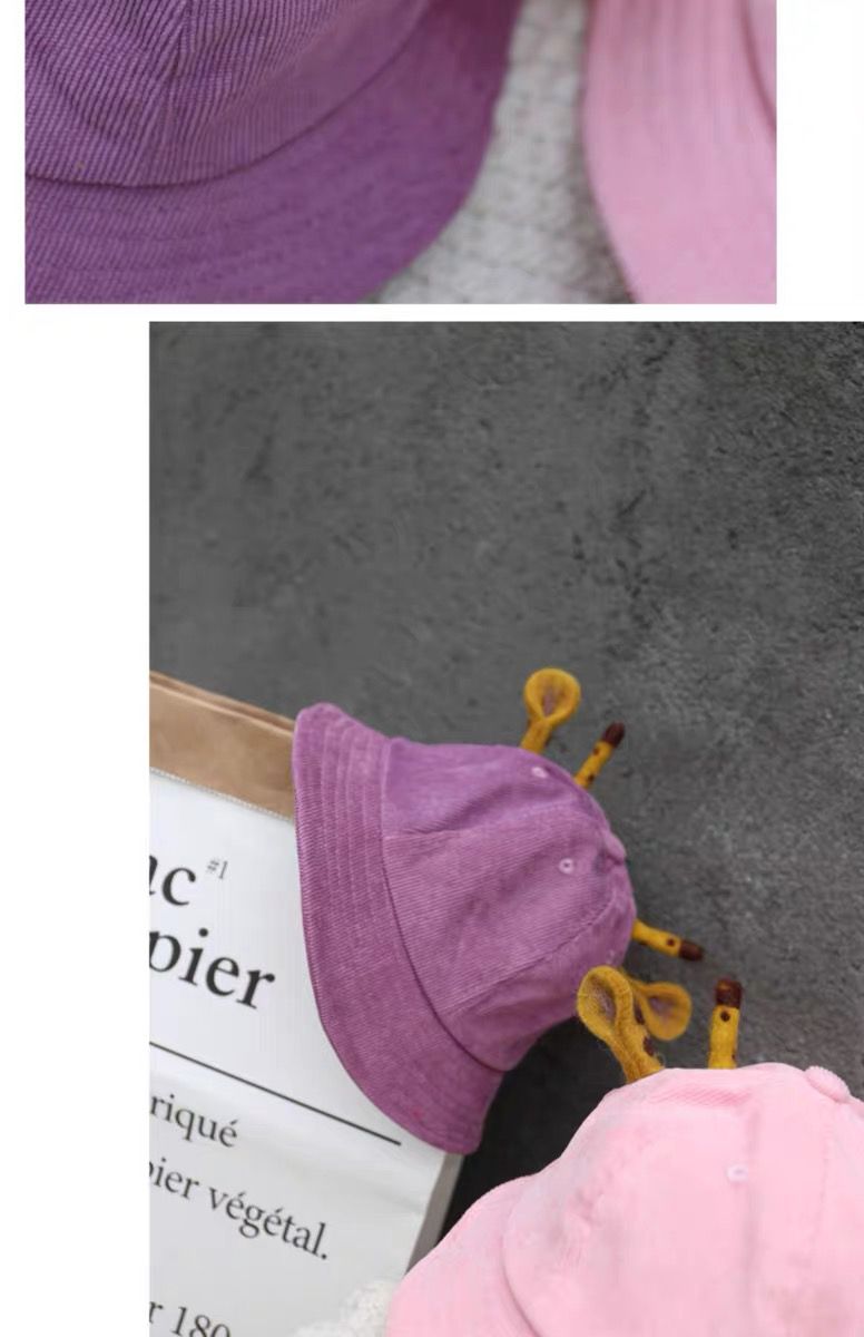 Giraffe ear design Fisherman Parent-child cartoon yellow sun hat Summer children's basin hat (28)4141 pic 12