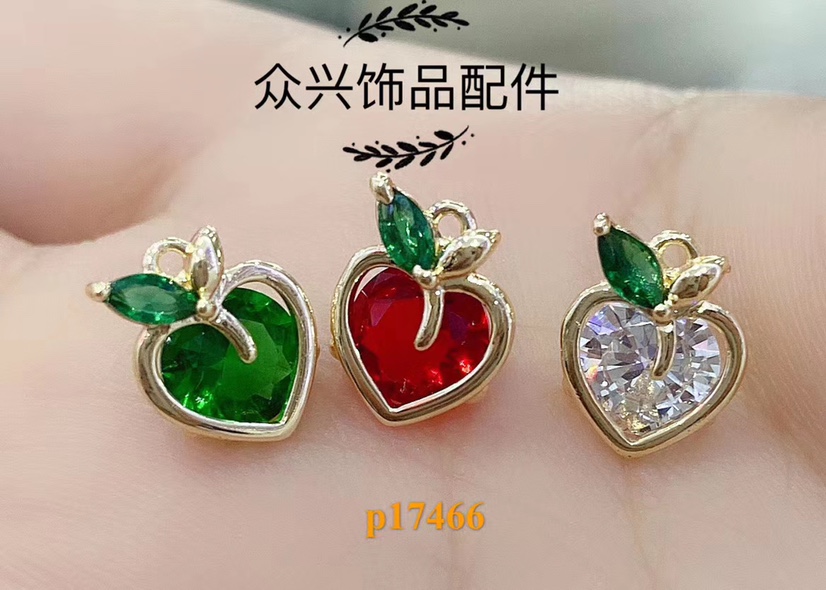 Factory direct sales of 18k genuine gold apple zircon pendants