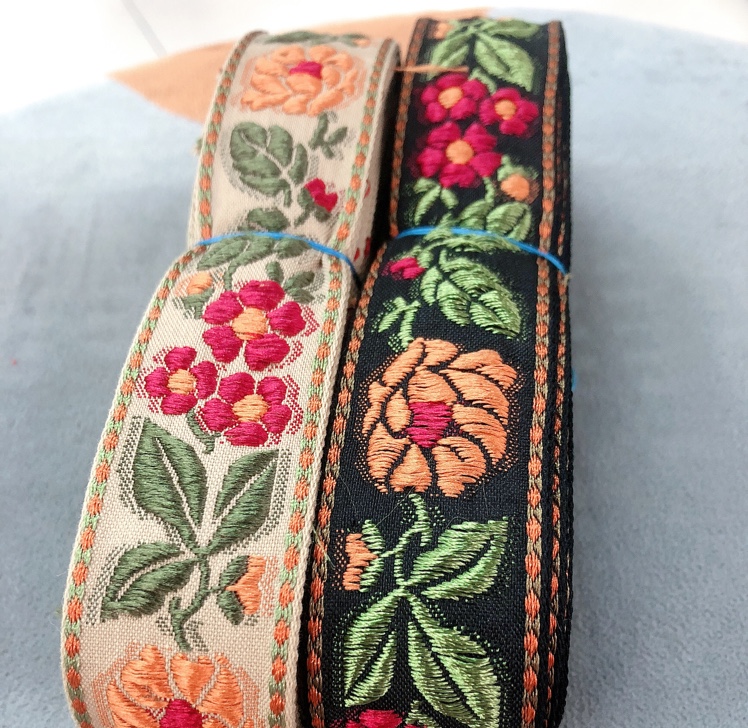 Ethnic Style Jacquard Webbed Flowers 🌺 Embroidery Style Handmade Diy Crafts Clothing Accessories details Picture