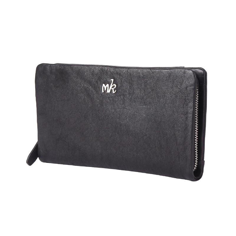 MK men's top layer cowhide handbag