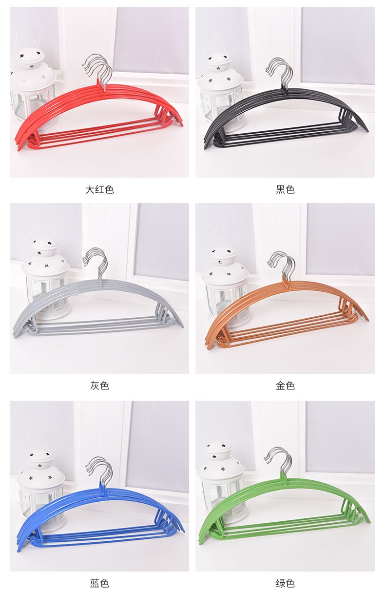 衣匠加粗宽肩半圆 无痕浸塑衣架子家用成人金属防滑衣架撑子详情图8