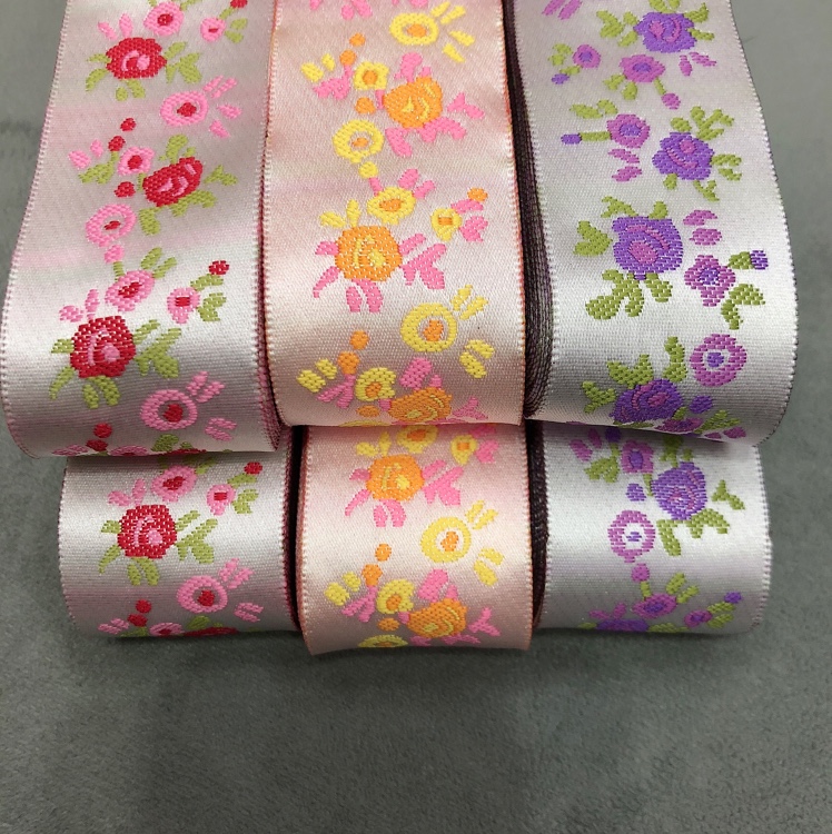 3.5公分缎面织带梦幻花朵🌺手工DIY工艺品服装辅料