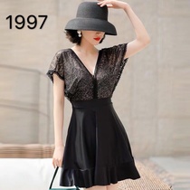 Swimsuit 1997 One-piece V-neck sexy sun protection