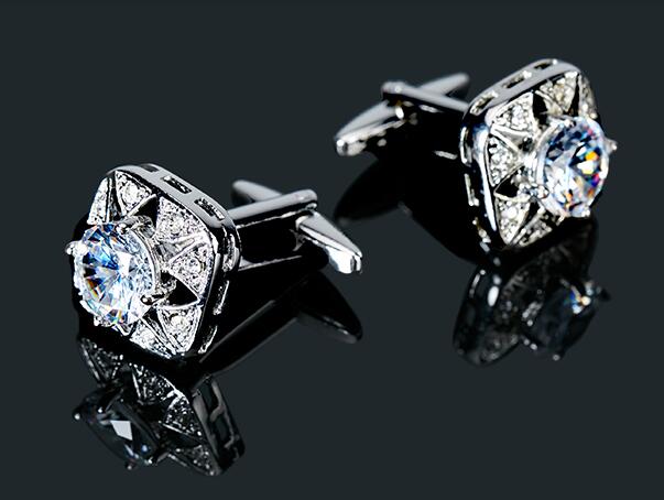 Zircon cufflinks
