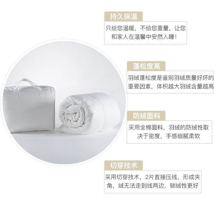 羽绒棉冬被仿鹅绒纤维被全棉斜纹水洗棉春秋被子加厚冬天保暖被芯详情图3