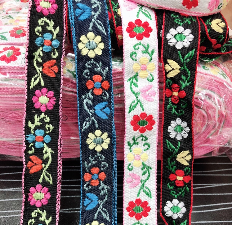 花朵🌺民族花边刺绣手工DIY提花织带工艺品服装辅料