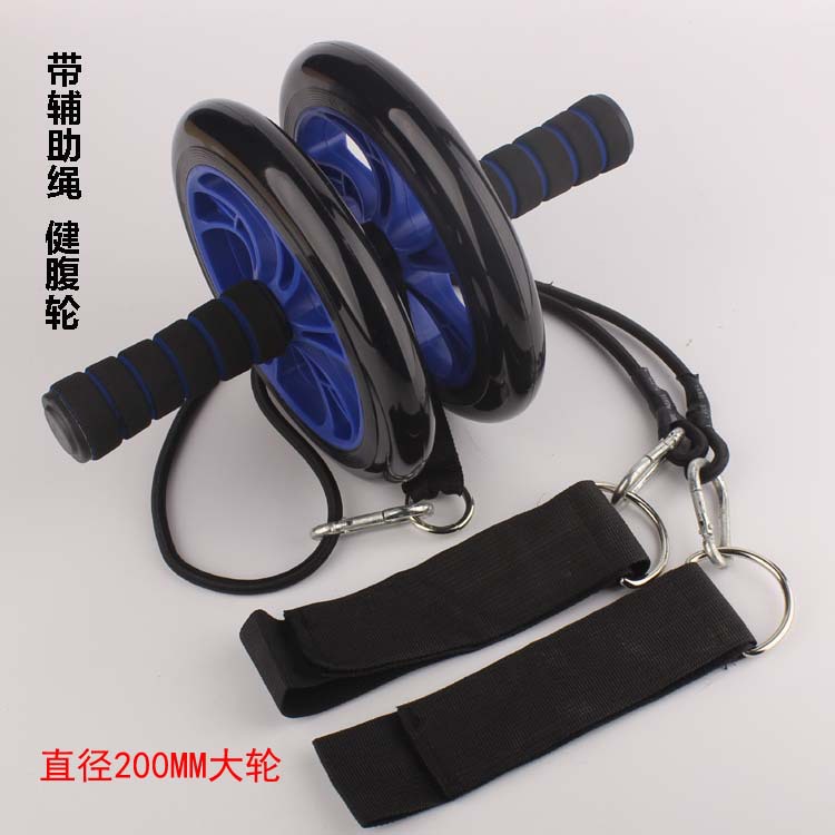 New type of abdominal muscle wheel with pulling rope abdominal toner household fitness equipment with auxiliary rope giant wheel thumbnail