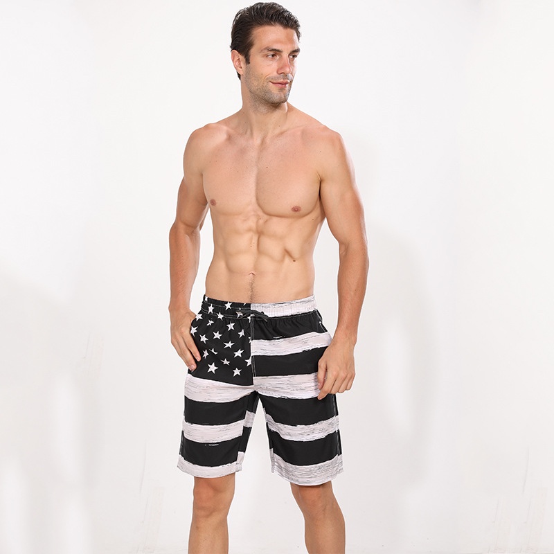 National flag men's beach pants Application Scenario