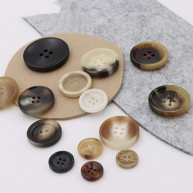 华星羊绒大衣树脂四眼扣子大女风衣西装百搭男士衣服圆形衬衫纽扣