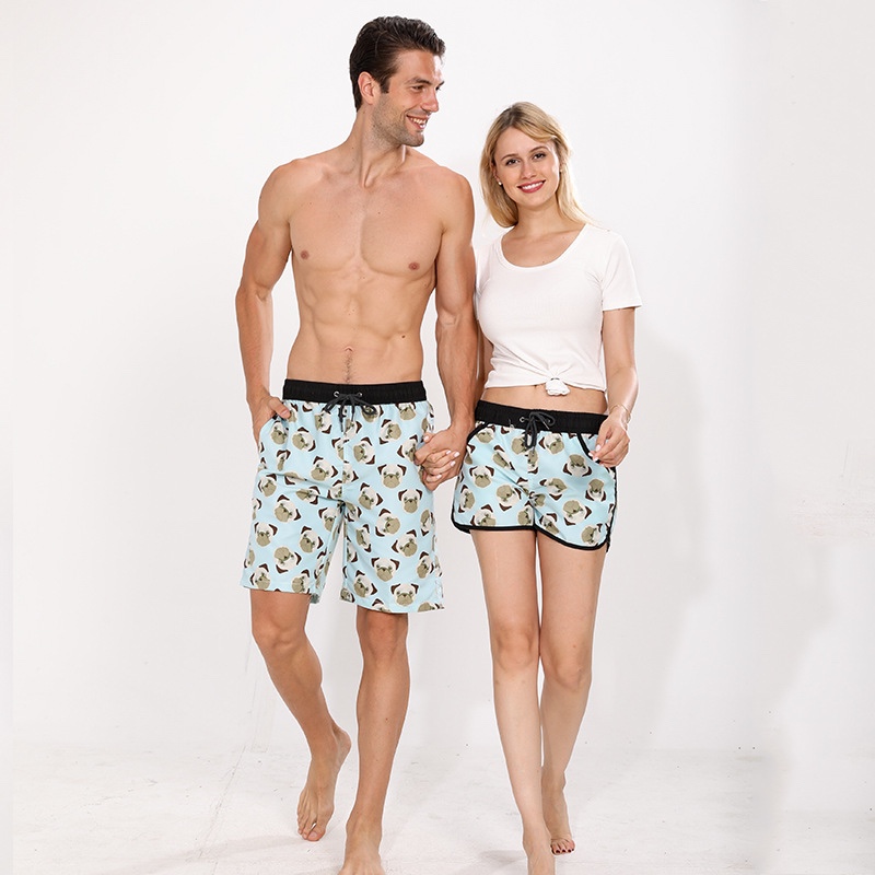 Happy Dog couple beach pants details Picture