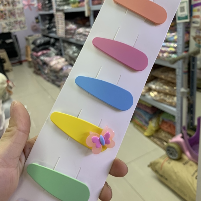 网红爆款水滴形马卡龙色橡皮漆卡通套夹