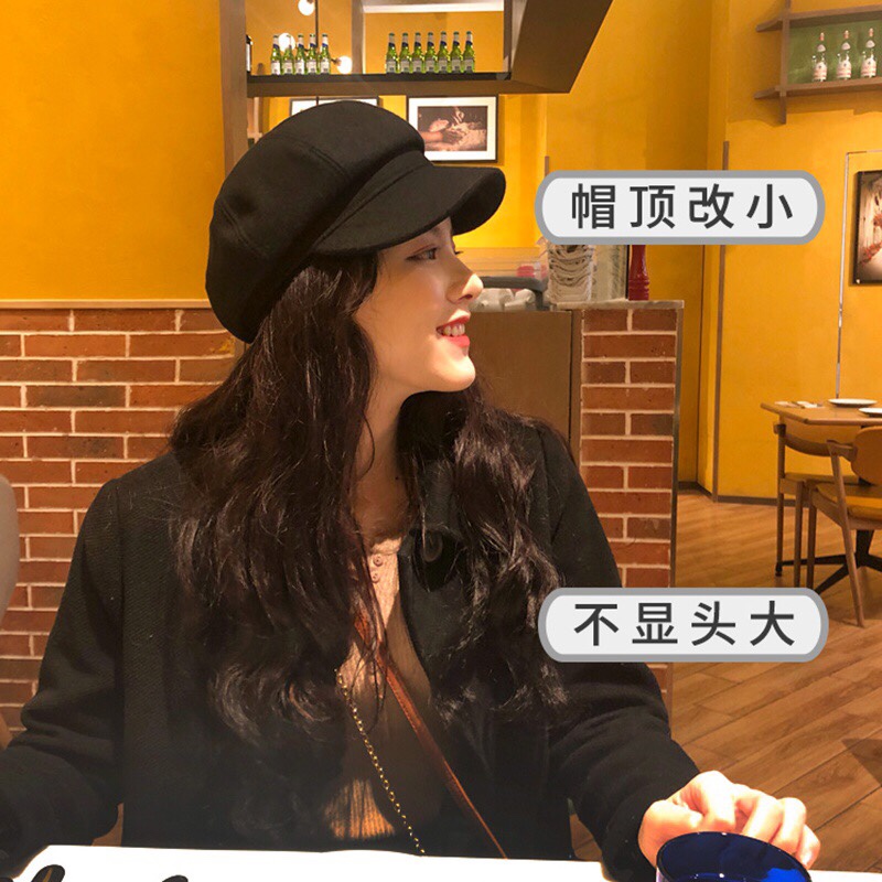 The black duck-tongued beret is a popular spring and summer trend for women. The newspaper boy painter octagonal hat is a Korean version with a retro British style and is versatile