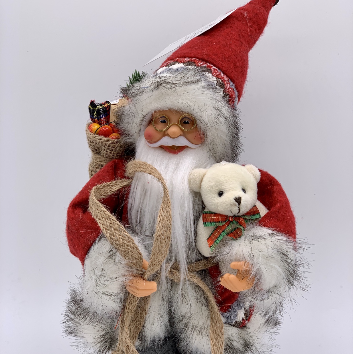 A 30-centimeter luxury beard-hugging Santa Claus