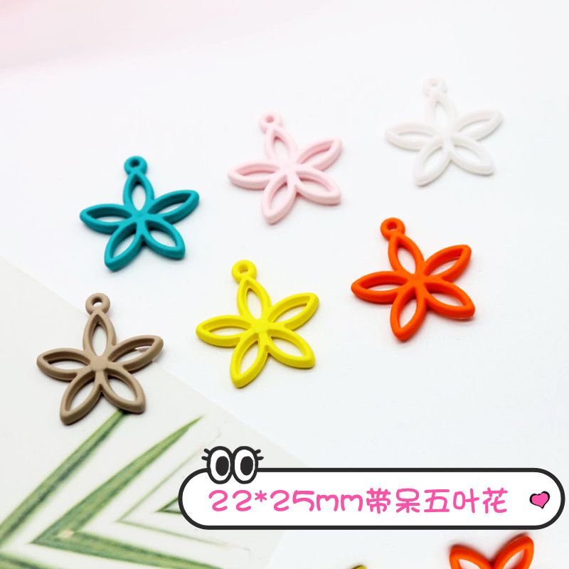 Acrylic five-leaf flower with lifting
