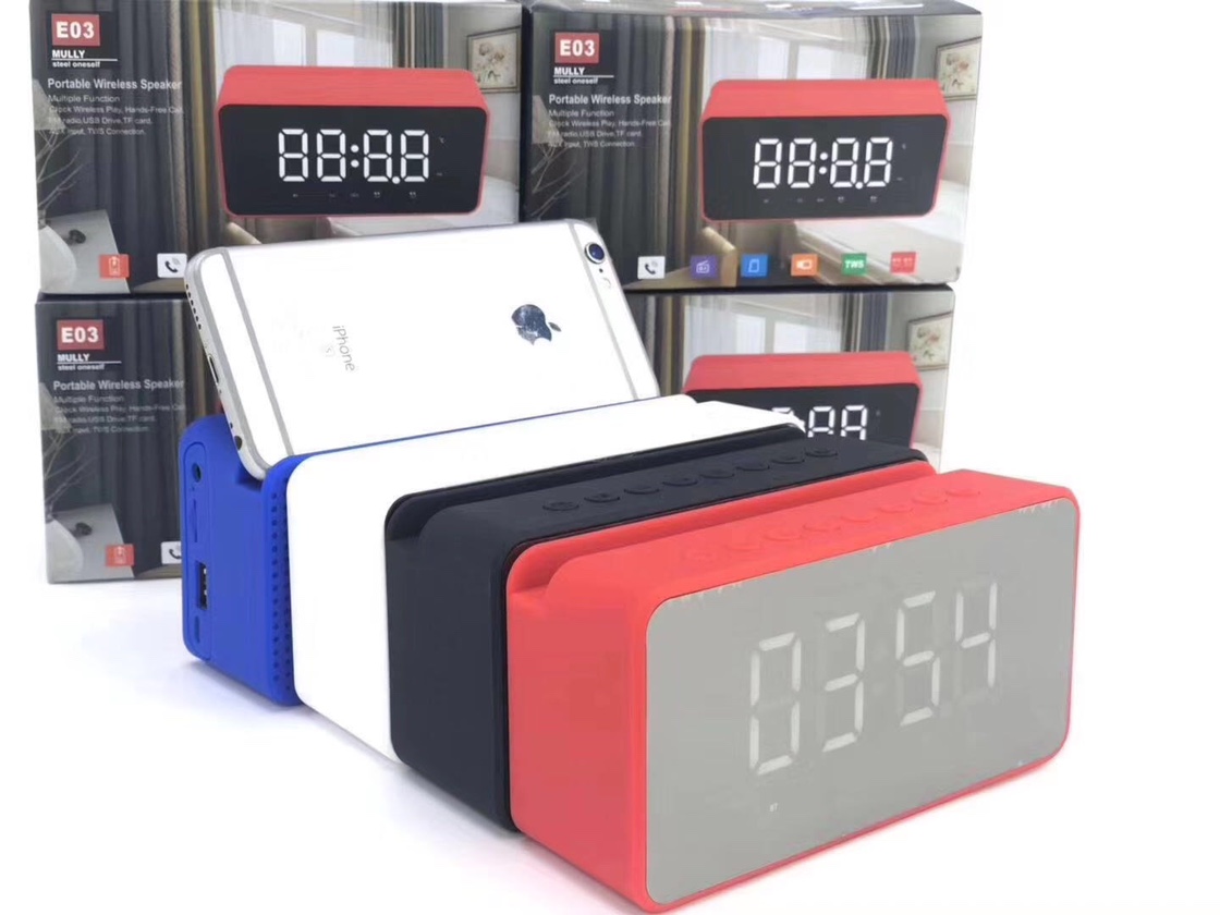 带闹钟蓝牙音响手机支架