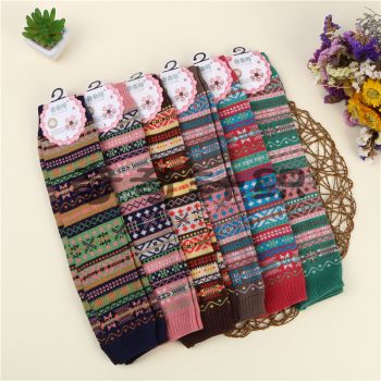 South Korean Lady Fingerless Gloves Autumn And Winter Knitted Long Wrist Guard Typing And Writing Warm Fingerless Arm Cover full figure
