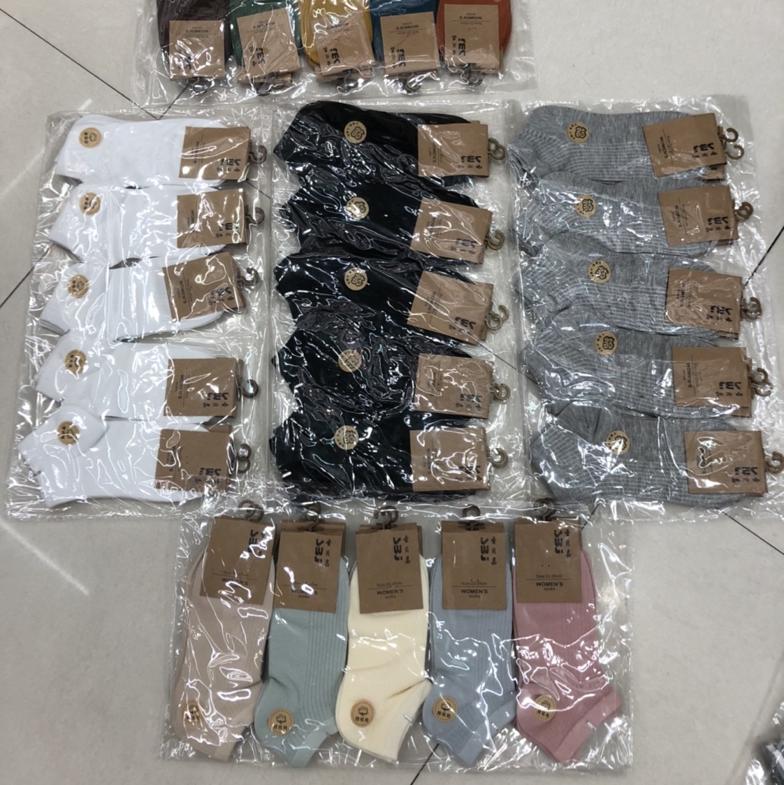 女、纯棉、双针船𧙕、一包10双装、