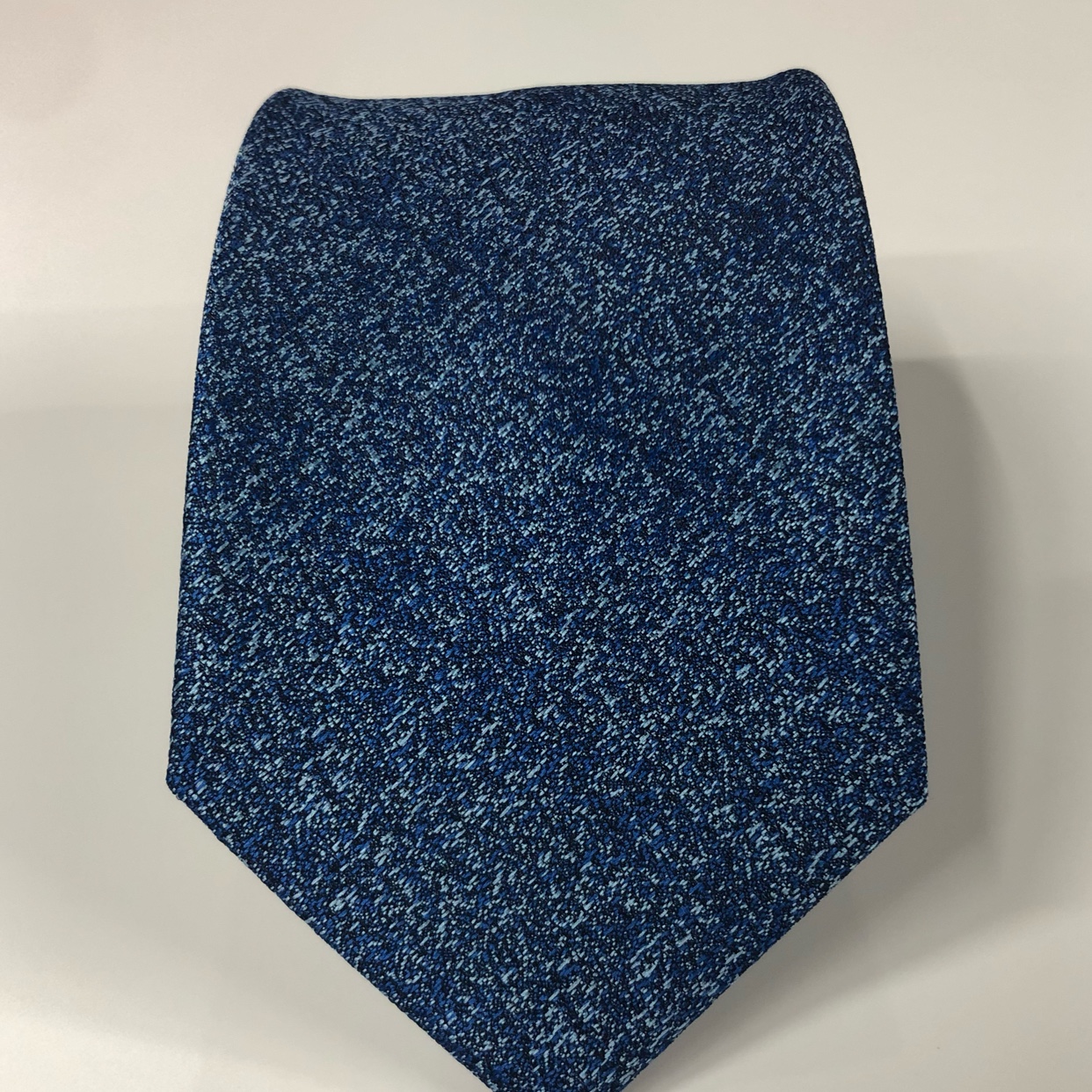 新款时尚蓝白色圆点男式领带，定制商务休闲正装领带，批发领带工厂详情图2