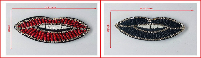 Manufacturers Spot Boutique Hand Nail Bead Mouth Cloth Patch Embroidery Mouth Patch Shoes Flower Collar Jewelry Wholesale details Picture