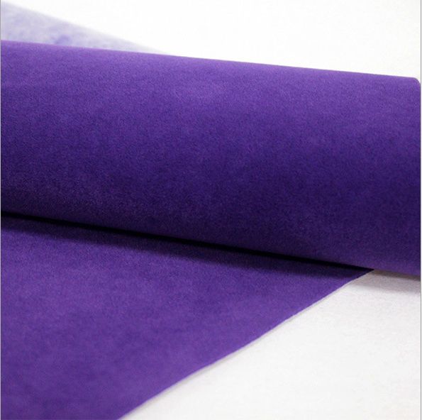 供应紫色水刺底长毛绒 手表盒植绒布 礼品包装盒绒布 化妆盒布料产品图