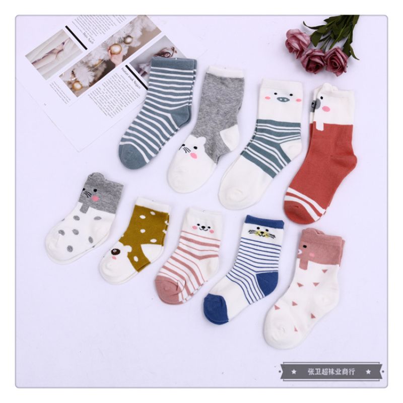 Comfortable and breathable children's cotton socks details Picture