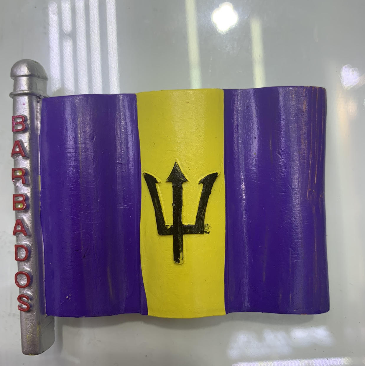 源头厂家 巴巴多斯国旗冰箱贴 国家国旗树脂冰箱贴工定制图