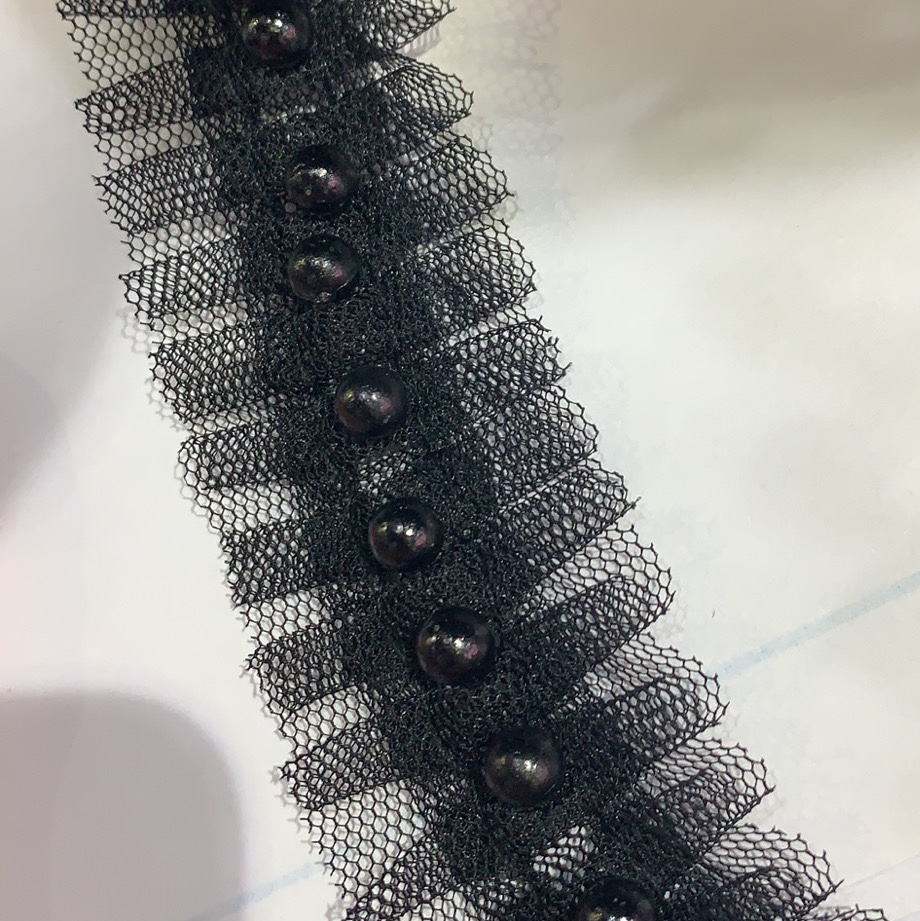 蜈蚣边花边订珠