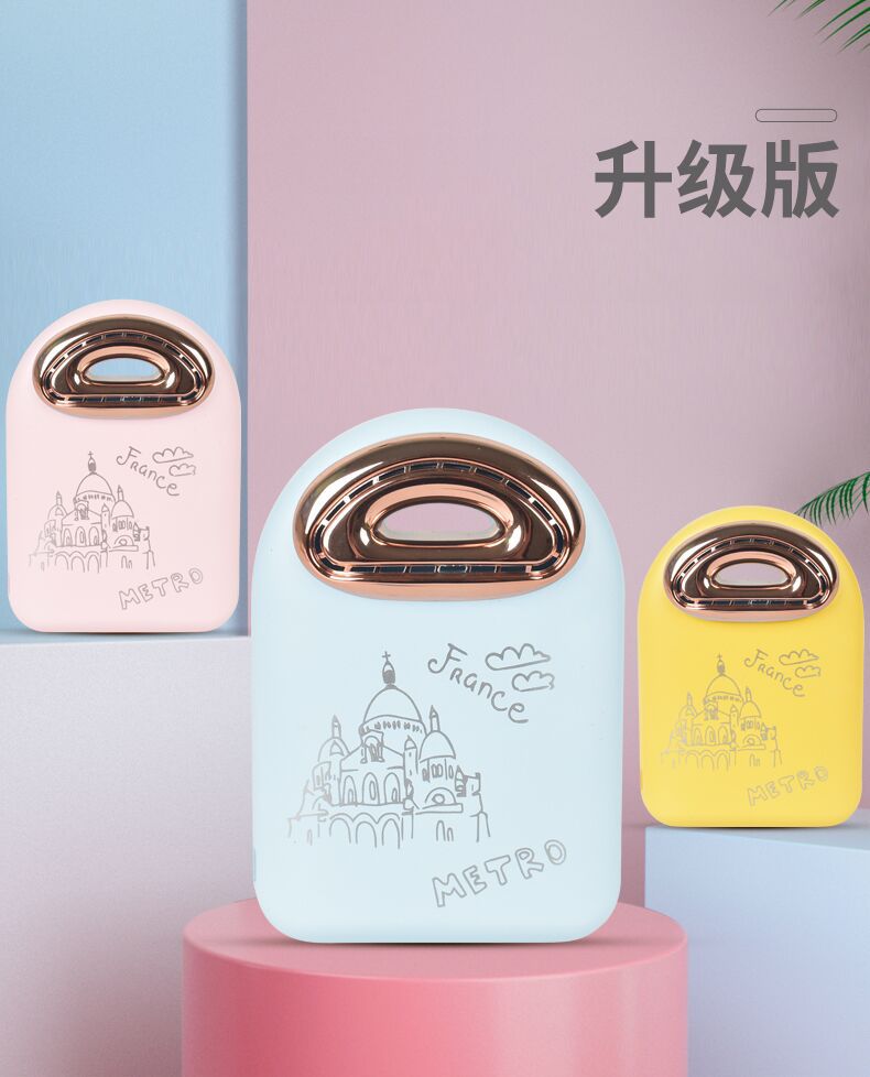 2020 New Product Creative bladeless fan USB Charging Mini Silent Handheld Home desktop Student small fan details Picture