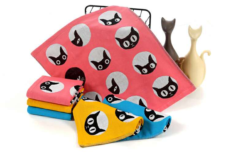 Yiwu good goods square lovely children's household cotton absorbent fast dry adult men and women big towel baby gauze Japanese exports thumbnail