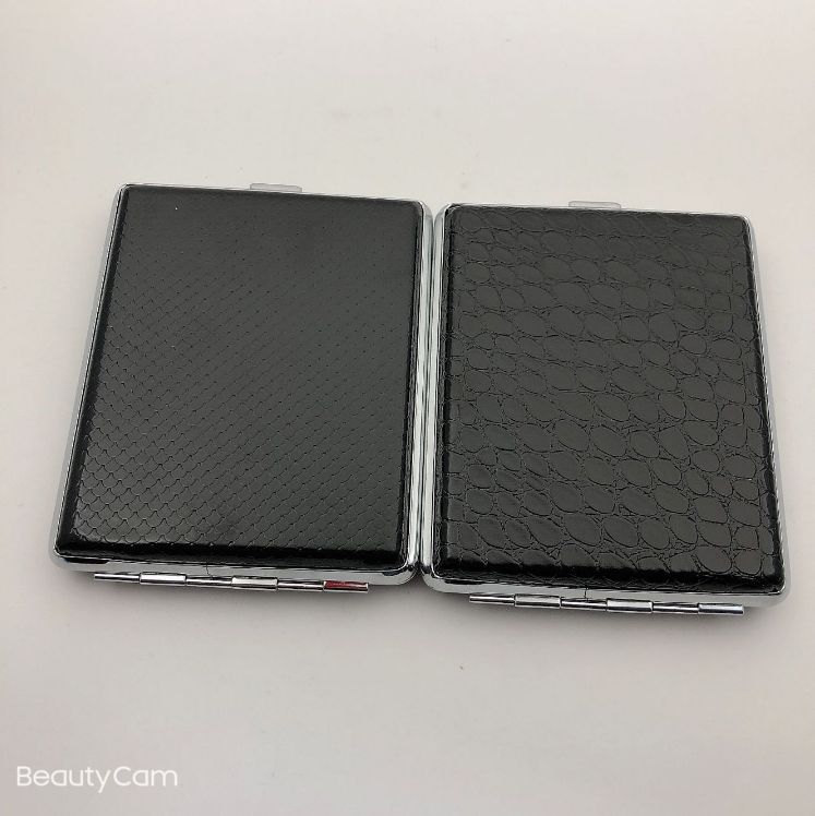 正品20支装加长款超薄皮质烟盒 个性创意男士精品自动香菸烟具605详情图3