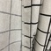 欧洲风几何系列白方格棉麻印花定制落地窗帘产品图
