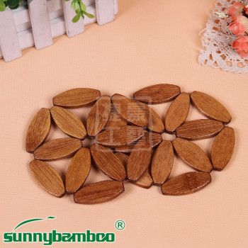Factory direct sales of fashionable and high-quality bowl MATS, plate and basin MATS, heat-insulating and heat-resistant MATS, wooden coasters, and wooden square bowl MATS details Picture