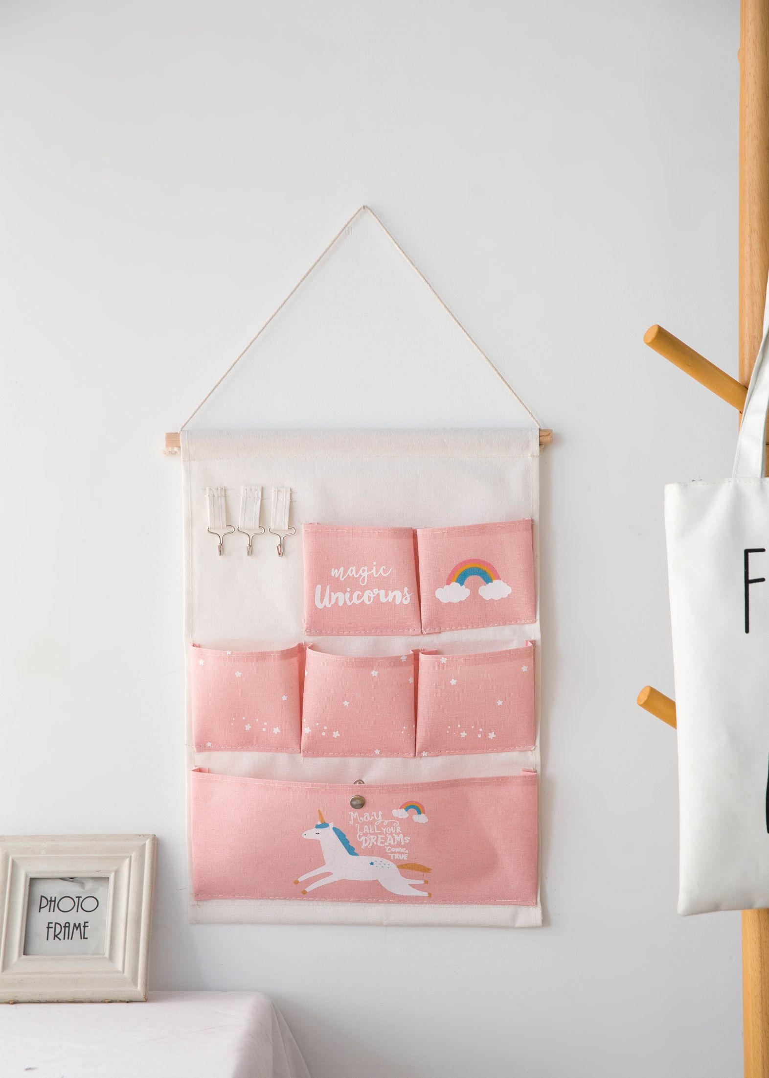 Ins Nordic Wind Unicorn Series 7 With Crochet Bag Pink