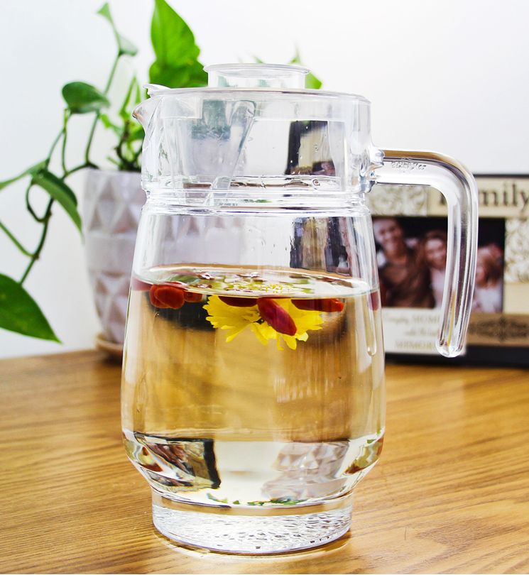 Rizun 1.6L big pot glass cold and hot pot teapot drink pot draft beer pot and wine pot thumbnail