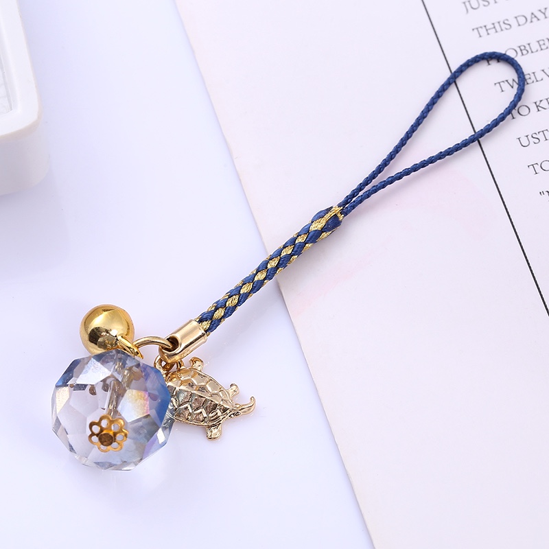 水晶珠手机链细节图