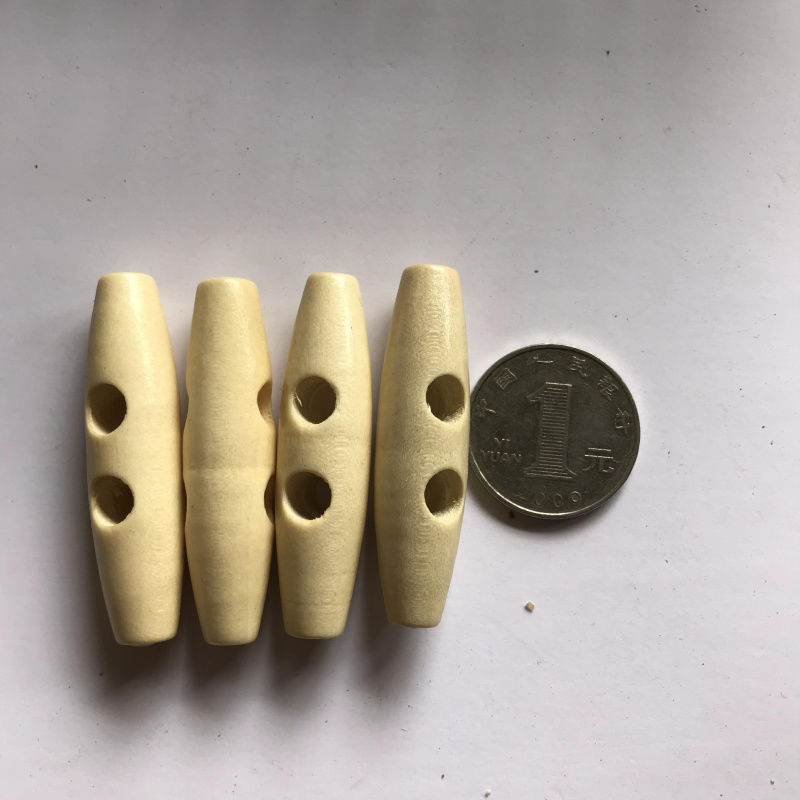 木头纽扣 橄榄扣 木质牛角扣 大衣毛衣扣子 diy手工辅料规格4cm细节图