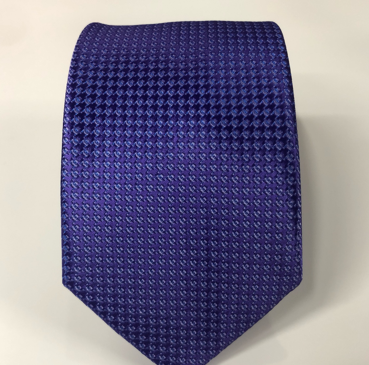 最新紫色时尚男士领带批发编织提花涤纶领带工厂详情图2