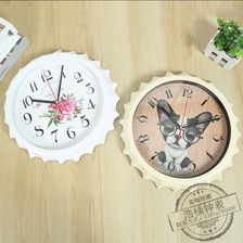 现代简约家用钟表创意卧室挂表个性壁钟欧式圆形时钟静音挂钟装饰