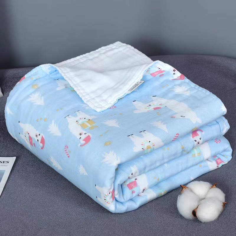 A children's quilt with a large scratch-off base printed on gauze