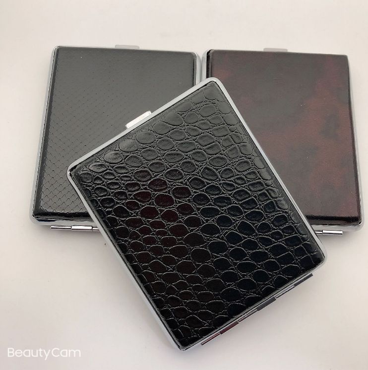 正品20支装加长款超薄皮质烟盒 个性创意男士精品自动香菸烟具605详情图2