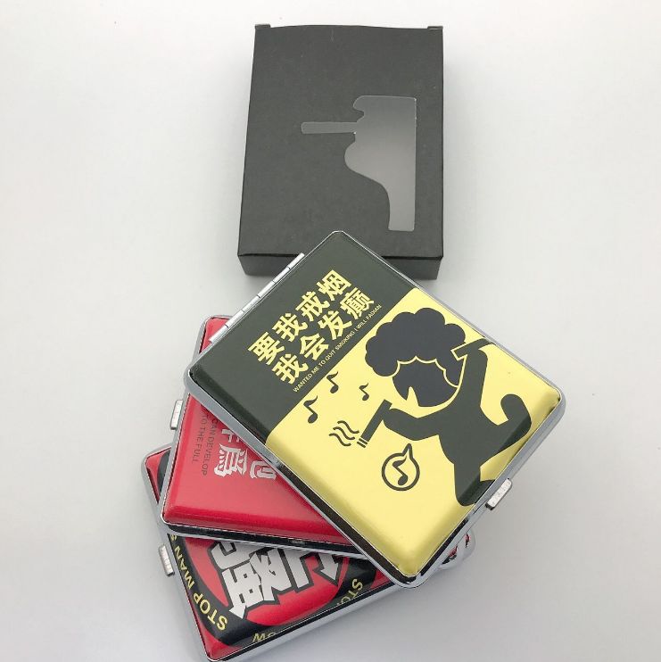 正品HG-16支装 超薄皮质 潮品烟盒 个性创意男士精品自动香菸烟具详情图4