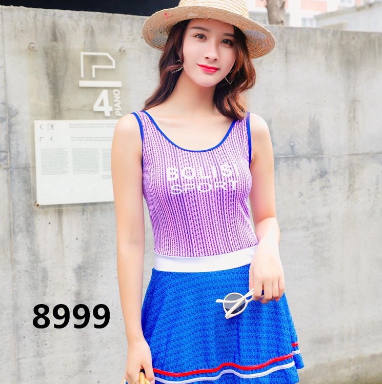 Swimsuit 8999 sports pleated skirt one-piece